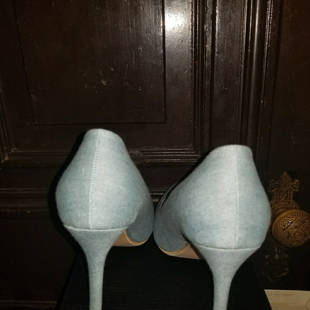 Ashley Stewart Light Blue Denim Pumps